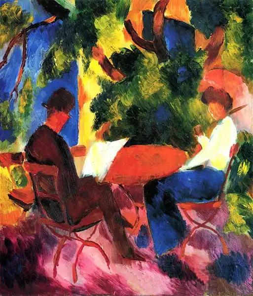 Macke, August: At the Garden Table