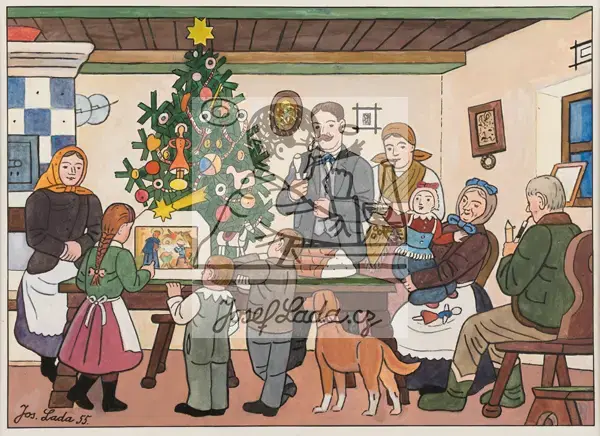Lada, Josef: By the Christmas Tree 1955