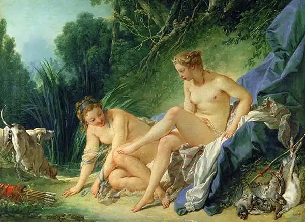 Boucher, Francois: Diana getting out of her bath