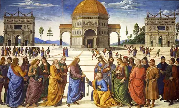 Perugino, Pietro: Předávání klíčů sv. Petrovi