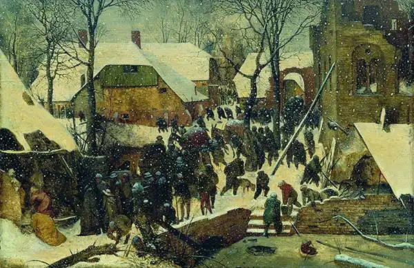 Brueghel, Pieter, the elder: Die Anbetung der Magier im Schnee