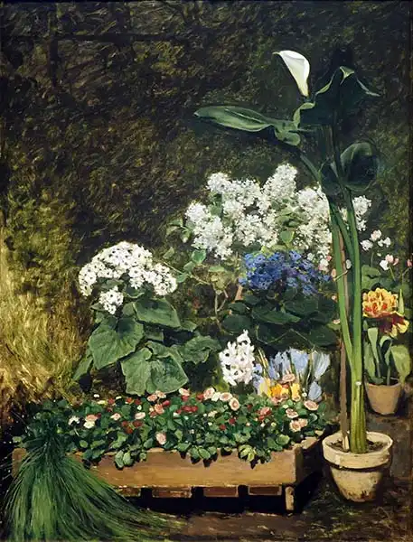 Renoir, Auguste: Květiny ve skleníku