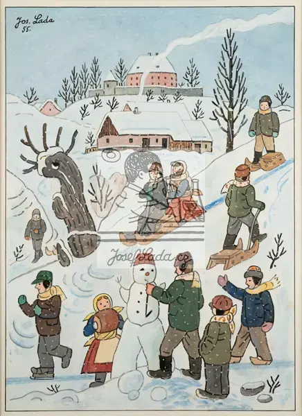 Lada, Josef: Kinder im Winter 1955