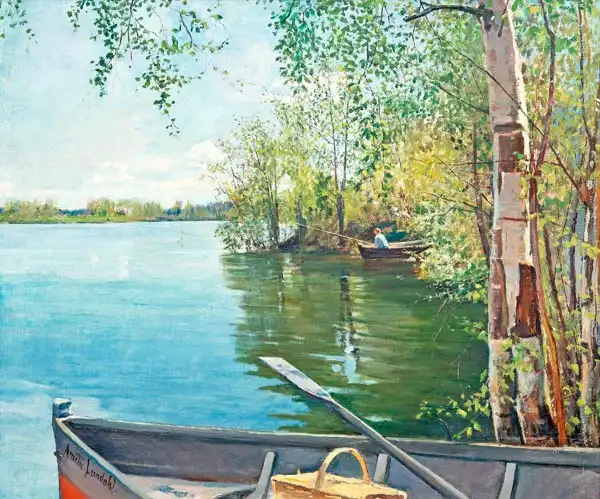 Lundahl, Amelie: Fishing on the lake