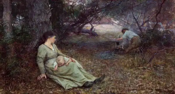 McCubbin, Frederick: Sur la piste Wallaby