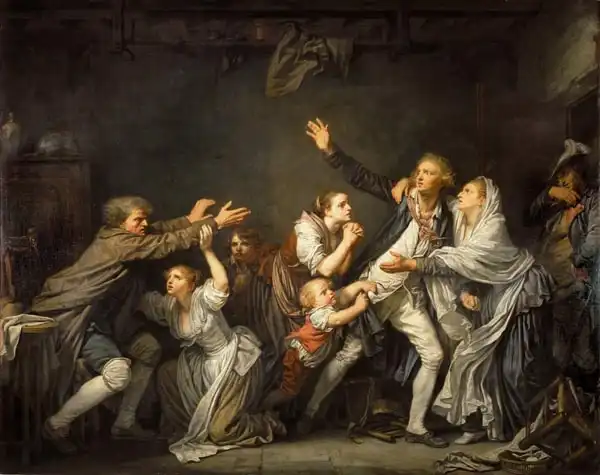 Greuze, Jean-Baptiste: Otcovská kletba nebo nevděčný syn