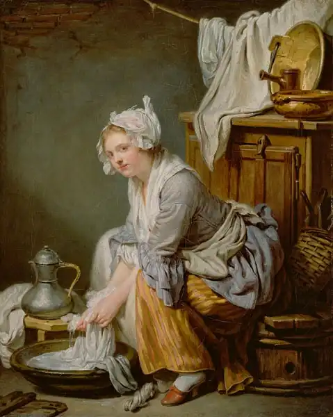 Greuze, Jean-Baptiste: Pradlena 