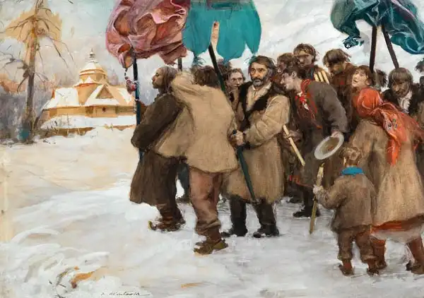 Axentowicz, Teodor: Winter in the Carpathians