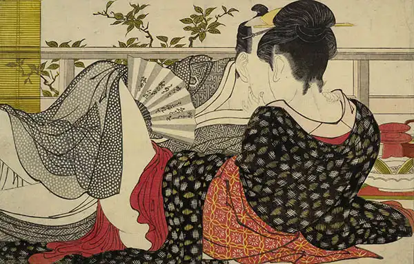 Utamaro, Kitagawa: Milenci v horním pokoji