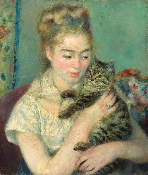 Renoir, Auguste: Dívka s kočkou