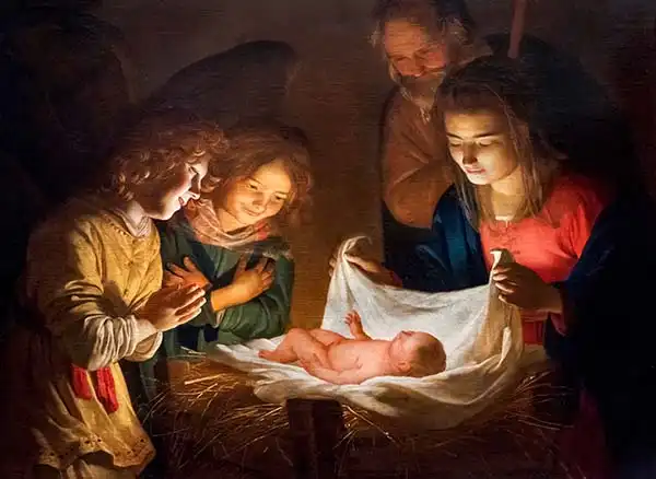 Honthorst, Gerrit van: Adoration of the baby