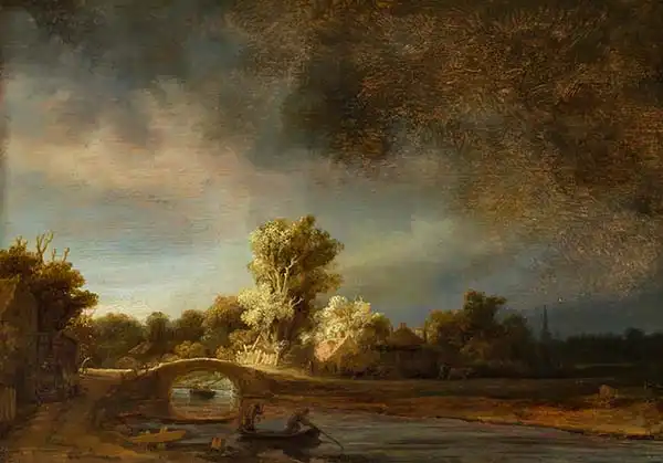 Rembrandt, van Rijn: Landscape with a Stone Bridge
