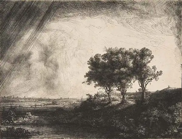 Rembrandt, van Rijn: Three Trees