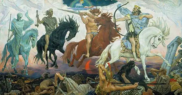 Vasnetsov, Victor Mikhailovich: Four Horsemen of the Apocalypse