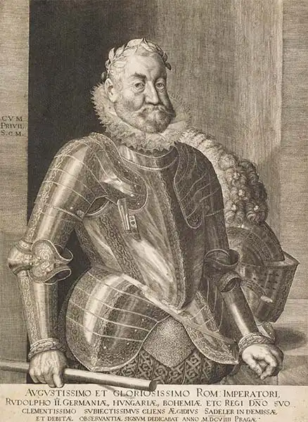 Sadeler, Aegidius: Portrait Kaiser Rudolf II. in Prag