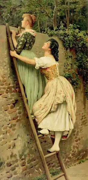 Blaas, Eugen von: Curiosity, from the Pears Annual, Christmas