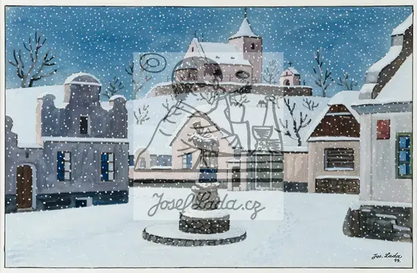 Lada, Josef: Silent Evening with a Statue of a Saint 1944