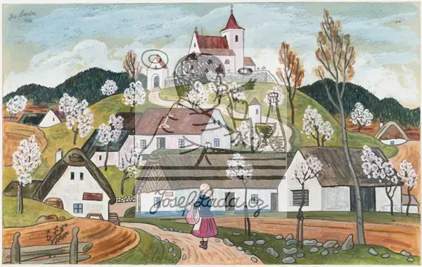 Lada, Josef: Frühjahrsweg ins Dorf 1942