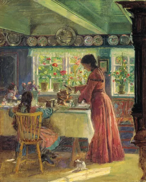 Tuxen, Laurits: Verser le café du matin