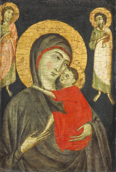 Cimabue: Madona s dítětem a dvěma svatými