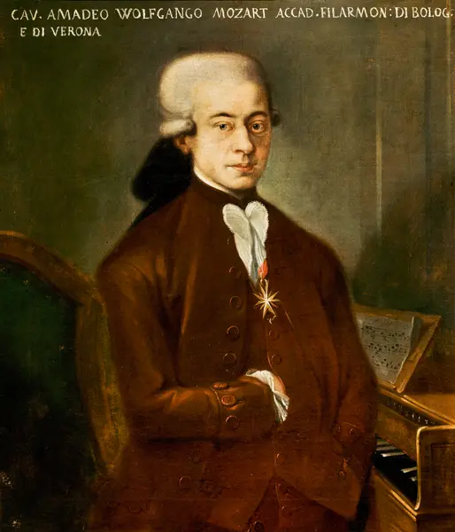 Rakouská škola (18. století): Portrait of Wolfgang Amadeus Mozart (1756-91) after 1770