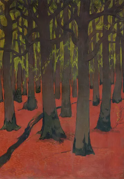 Lacombe, Georges: La forêt avec la terre rouge