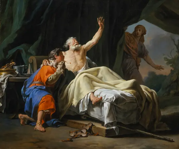 Brenet, Nicolas Guy: Isaac Blessing Jacob