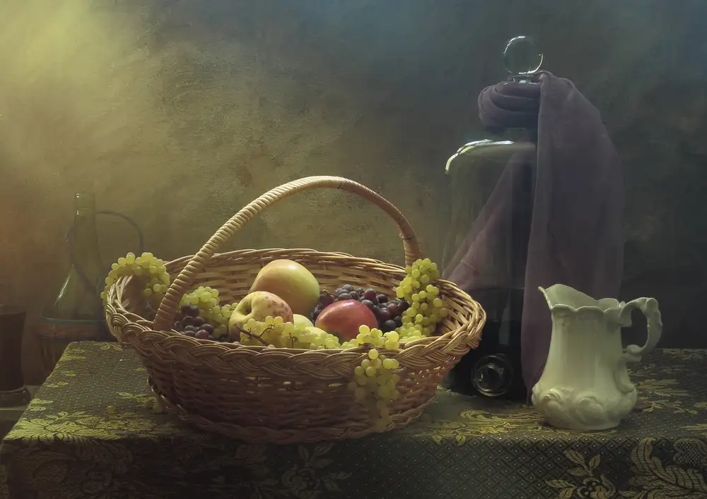 UstinaGreen: Zátiší s košíkem ovoce