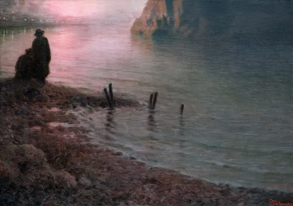 Schikaneder, Jakub: Coucher de soleil sur la Vltava