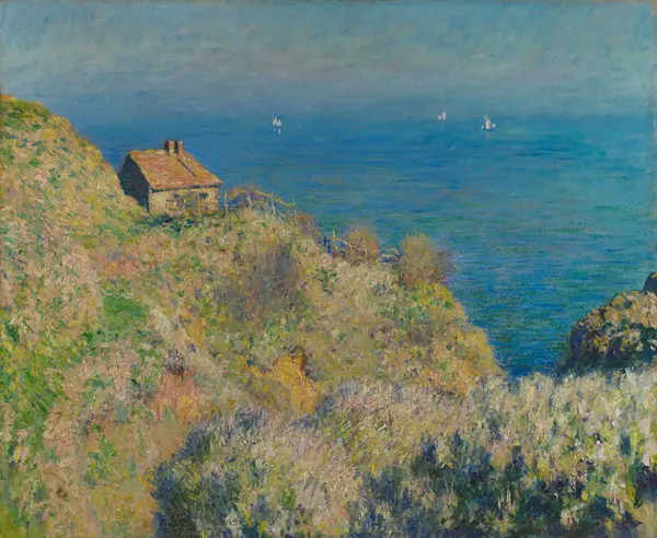 Monet, Claude: Cabane de pêcheur sur le récif de Varengeville