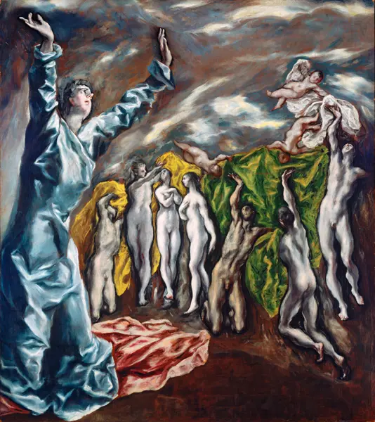 El Greco: La vision de Saint John, c.1609-14