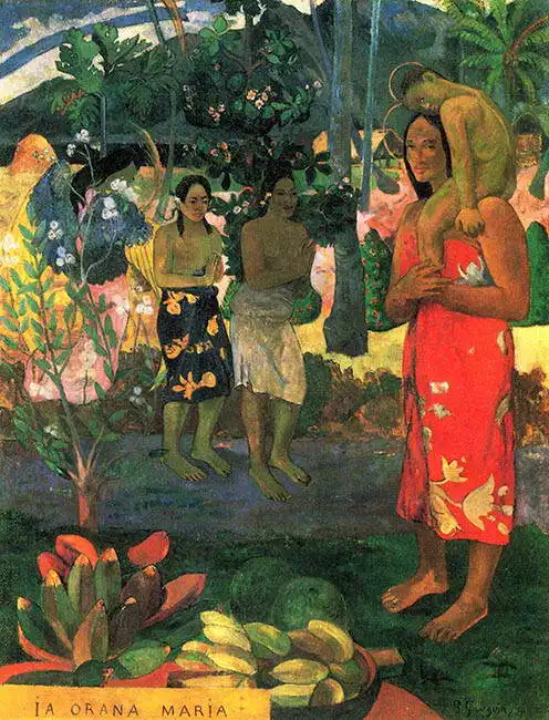 Gauguin, Paul: Zdrávas Maria (la Orana Maria)