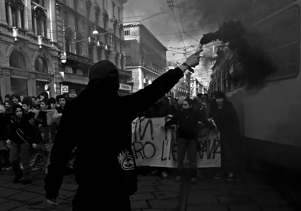 Pizzocaro, Giorgio: Studentský protest