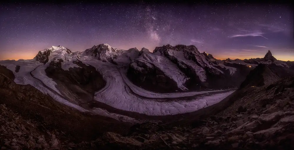 Svoboda, Peter: Notte scintillante sul massiccio del Monte Rosa