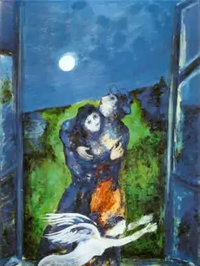 Chagall, Marc: Lovers in Moonlight