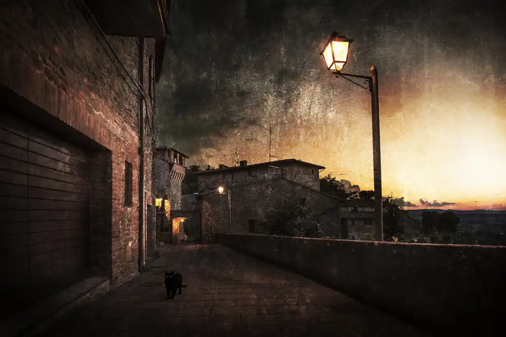 Quaglia, Nicodemo: Panicale bei Sonnenuntergang