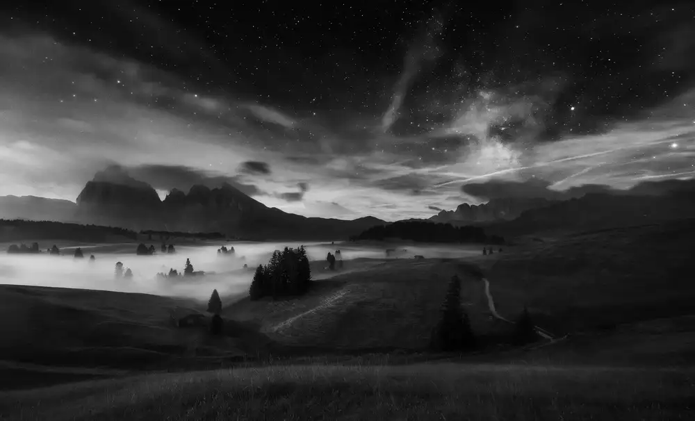 Krivec, Ales: Alpe di Siusi di notte