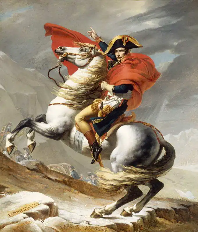 David, Jacques-Louis: Napoleon při přechodu přes Alpy
