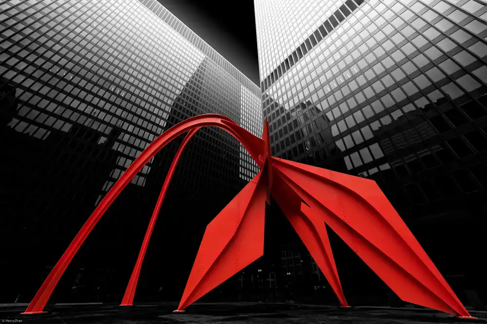 Zhao, Henry: Scultura del fenicottero di Chicago