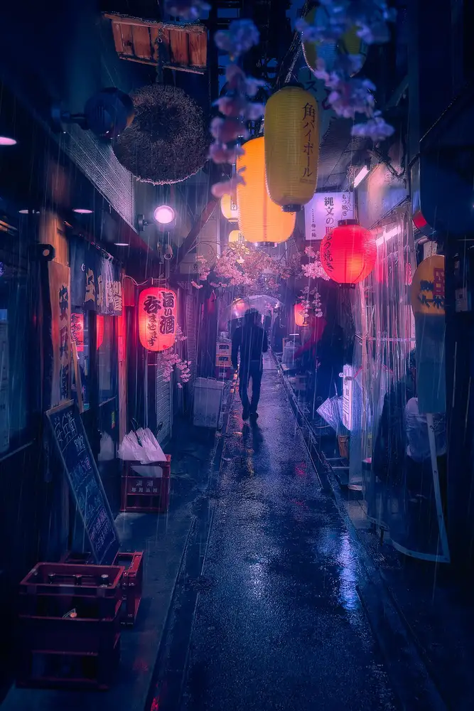 la, De Javier: Blauer Regen von Tokio