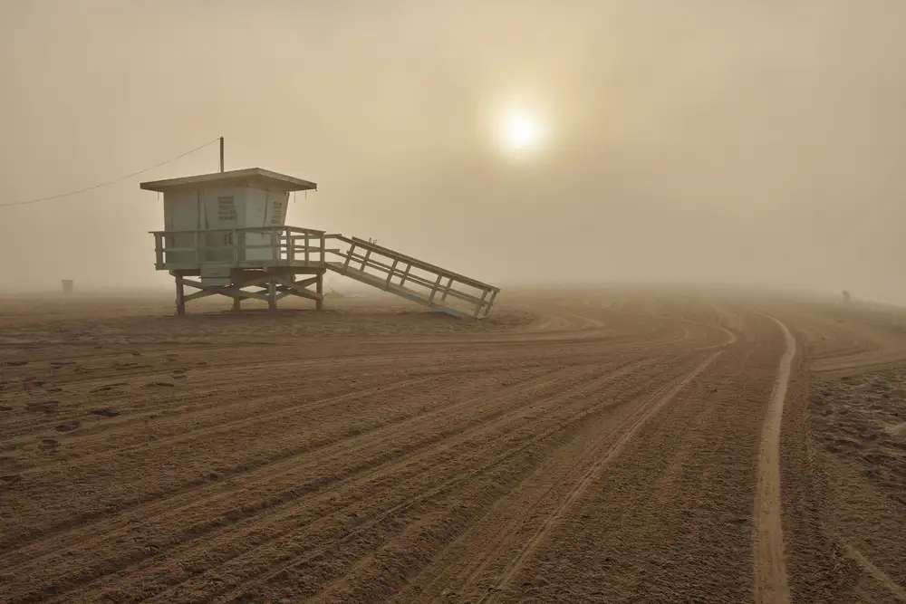 Froyda, Martin: Nebel am Strand - Santa Monica