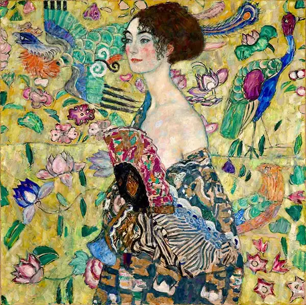 Klimt, Gustav: Lady with a fan