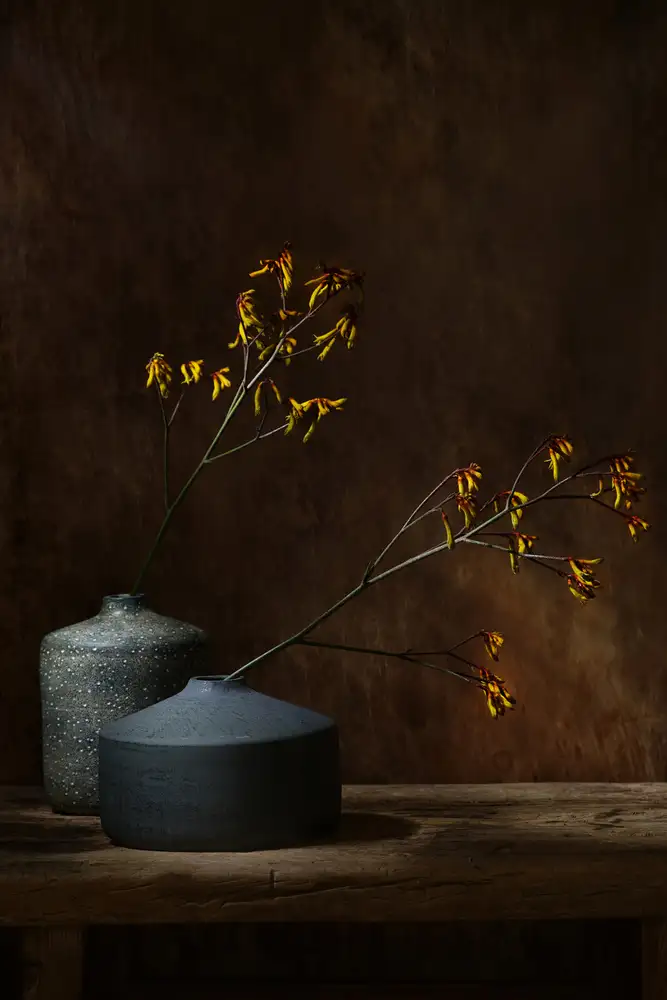 Dingemans, Saskia: Natura morta con fiori di oker
