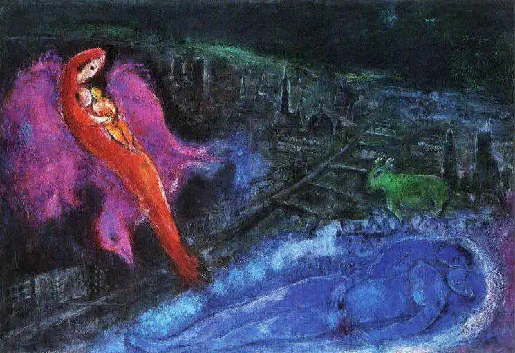 Chagall, Marc: Most přes Seinu