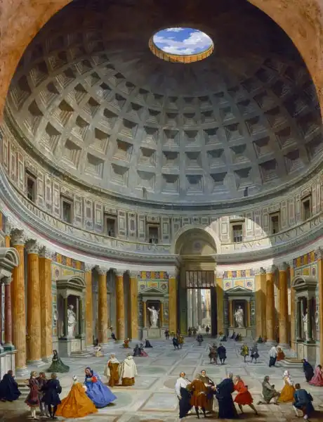 Pannini, Paolo Giovanni: Uvnitř Pantheonu