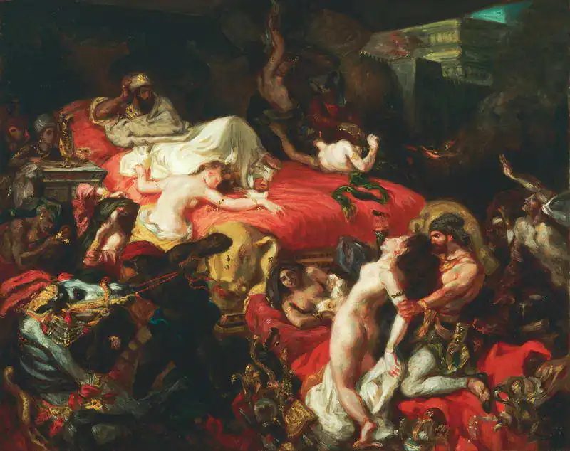 Delacroix, Eugene: Smrt Sardanapaluse