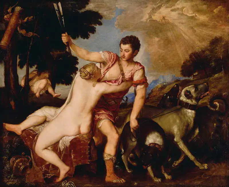 Tizian: Venuše a Adonis