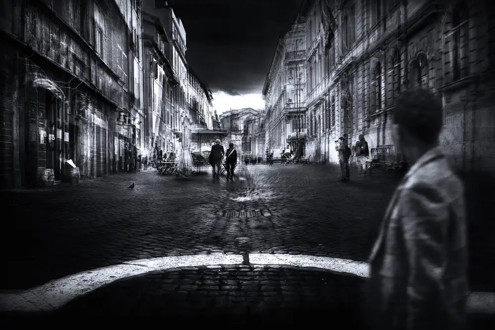 Quaglia, Nicodemo: Von der Piazza delle Cinque Scole - Rom -