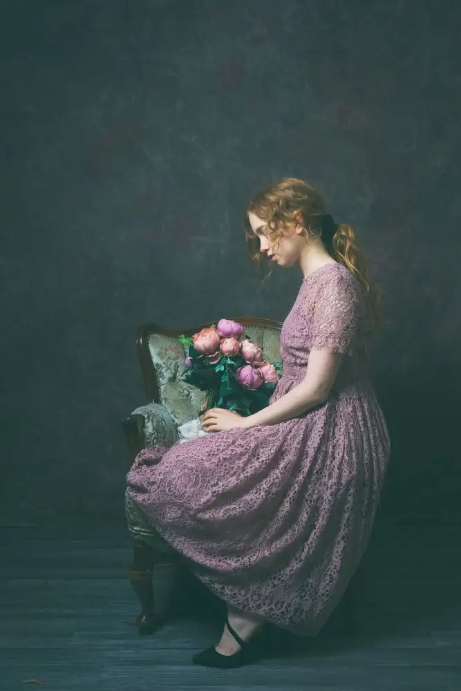 Franke, Ruth: dívka s květinami