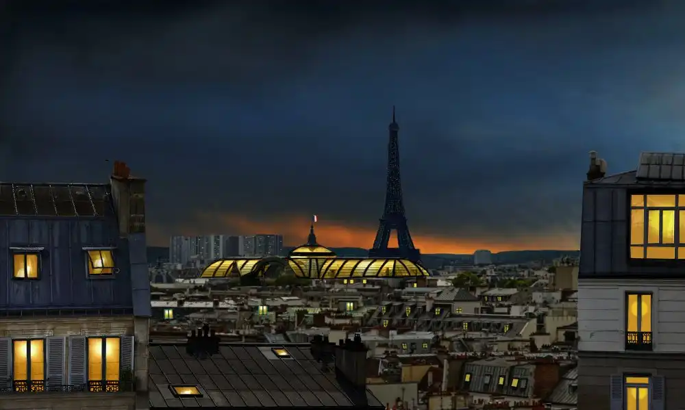 Bacus, Pierre: the twilight falls on the city of lights
